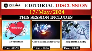 17 May 2024 | Editorial Discussion | Hypertension, Globalization under threat: US import tariffs