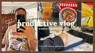 productive vlog | week in my life, lectures, my study routine, grocery shopping, + trying new boba