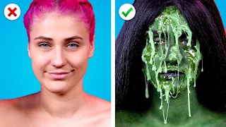 SCARY HALLOWEEN! 👻 أفكار لأزياء هالوين مرعبة ومميزة | تصميمات مكياج مخيفة ومقالب لحفلات الهالووين