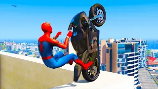 GTA 5 Spiderman Epic Jumps #6 ( Spider-Man Stunts & Fails )