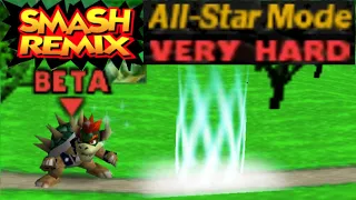 Smash Remix - All-Star Mode Gameplay with Tiny Giga Bowser (VERY HARD)