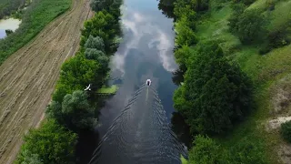 Змиев, Харьковская область (Змиевы кручи) / прогулка на моторной лодке