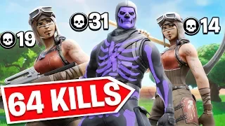 We Broke The Fortnite Trio World Record! 64 Eliminations!