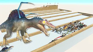 ESCAPE FROM ALIEN SPINOSAURUS - LAST SURVIVOR - MAZE COURSE - ARBS - Animal Revolt Battle Simulator