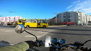 Motorcycle Honda cb400ss - POV, nice sound, march 2024 #standwithUkraine