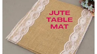 DIY Burlap and Lace Table Placement |Jute Crafts | Home Decor