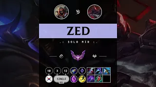 Zed Mid vs Sion - KR Master Patch 14.10