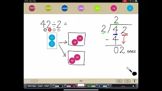 Long Division - Type #1 No Regrouping No Remainders (42÷2)