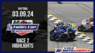BellissiMoto Twins Cup Race 2 at Daytona 2024 - HIGHLIGHTS | MotoAmerica