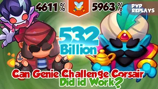 Genie + Witch = 532 Billion vs Corsair + Banshee (MonkeyD_TTV) | PVP Rush Royale