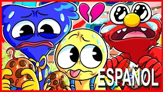 HUGGY WUGGY ESTÁ MUY TRISTE CON ELMO! Poppy Playtime - Animación Español
