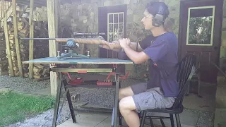 Shooting 7mm Remington Magnum 120 grain test loads video clip