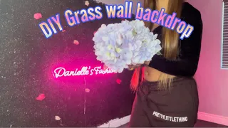 DIY Grass wall backdrop!