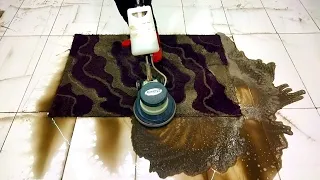 lncredible dark dirty carpet cleaning satisfying rug cleaning asmr CCS