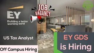 EY is Hiring for US Tax Analyst off campus for fresher| 2 opening Revealed|Apply Now #ey  #talk2deep