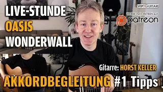 Gitarre lernen - Wonderwall Oasis - Gitarrenunterricht Live  #1 Tipps