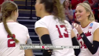 #1 Nebraska Vs #5 Georgia Tech | Regional Semifinal | NCAA Women Volleyball Full Game 12/07/2023