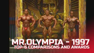 MR.OLYMPIA - 1997 - TOP-6 comparisons and awards (Dorian Yates, Nasser El Sonbaty, Shawn Ray)