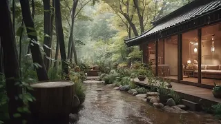 한옥집에서 편안한 휴식시간☁️ 부드러운 빗소리 + 잔잔한 피아노음악 | 수면유도음악, 스트레스해소, 명상음악