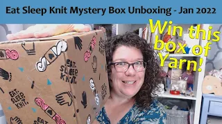 Eat Sleep Knit Mystery Knitting Unboxing and Yarn Giveaway January 2022