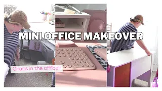 Mini Home Office Makeover |Thrifted Home Decor | Pink Office Decor | It's Jess