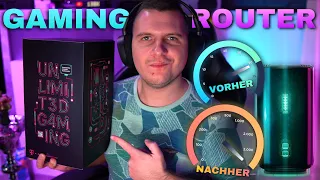 400€ Telekom GAMING ROUTER 😱😍 Unboxing und Speedtest - ZOQQER Life