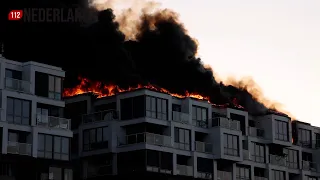 Grote brand in wooncomplex Amsterdam