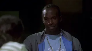 Omar deciding to SNITCH on one of Avon's shooters (The Wire)