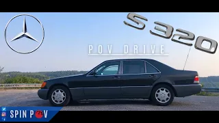 1993 Mercedes Benz S 320(W 140) - POV Test Drive(Binaural Audio)