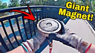 You Won't Believe What I Found Magnet Fishing With A CRAZY Strong Magnet!!!