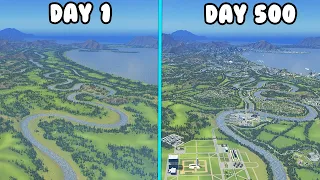 I Built For 500 DAYS In Vanilla Cities Skylines!