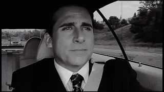 Michael Scott driving car