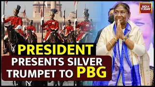 Watch Live: President Droupadi Murmu Presents Silver Trumpet To The President's Bodyguard