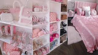 My glam pink luxury small bedroom & beauty room tour / reveal 2023 🎀