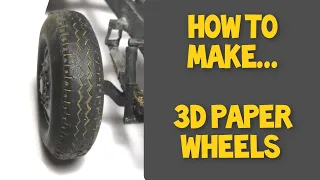 How to make 3D paper wheels. (paper model)