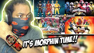 Every Opening Theme In Power Rangers REACTION