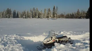 Мой первый опыт катания на снегоходе ⛄❄️Буран 4 т.