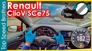 Renault Clio V 1.0 SCe 75 (2020) AUTOBAHN POV TOP SPEED 🚀