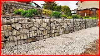 Slope stabilization with gabions - build a raised bed with gabions