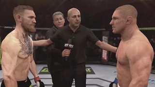 EA Sports UFC - Conor Mcgregor vs Dennis Siver UFC Boston CPU vs CPU Fight Simulation