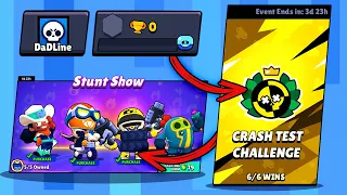 CRASH TEST CHALLENGE + Stunt Show Set Skin on 0 TROPHY Account - Brawl Stars