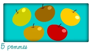 5 pommes dans mon panier ♫ Apprendre à compter en chantant - Comptines maternelles pour bébé