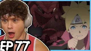 BORUTO SUMMONS GARAGA! || Boruto REACTION: Episode 77