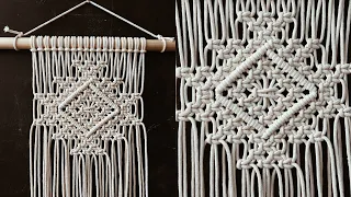 DIY: Macrame " ETHNIC PATTERN " / Macrame Wall hanging for beginners