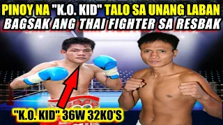 PINOY na ALIAS "K.O. KID" ang TINDI ng RESBAK KINAWAWA ang THAI FIGHTER