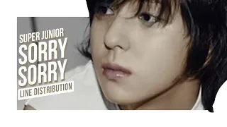 Super Junior ( 슈퍼주니어 ) - Sorry Sorry (쏘리 쏘리) (Line Distribution)