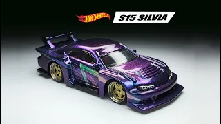 Liberty Walk Super Silhouette Nissan Silvia S15 Repaint Diecast Custom Hot Wheels