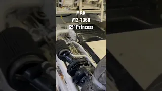 65’ Princess engine room