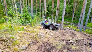 Volvo pv Military Rollover in forest || Olerum offroad meet