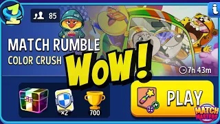 INSANE 85 players Match Rumble Color Crush Super Sized, one round | Match Masters